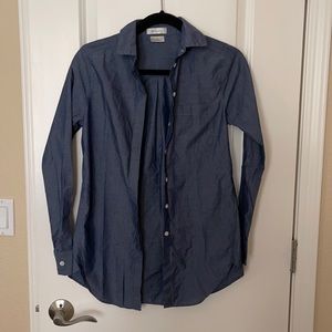Blue button up